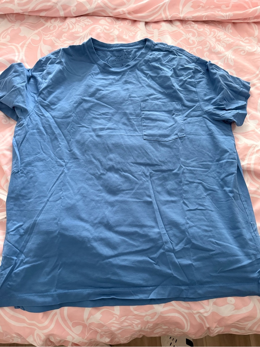 Banana Republic Men’s Pocket Tee in Sky Blue